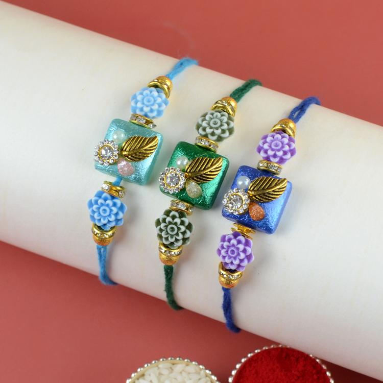 Square Design Rakhi Set of 3 705