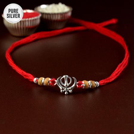 Pure Silver Khanda Rakhi