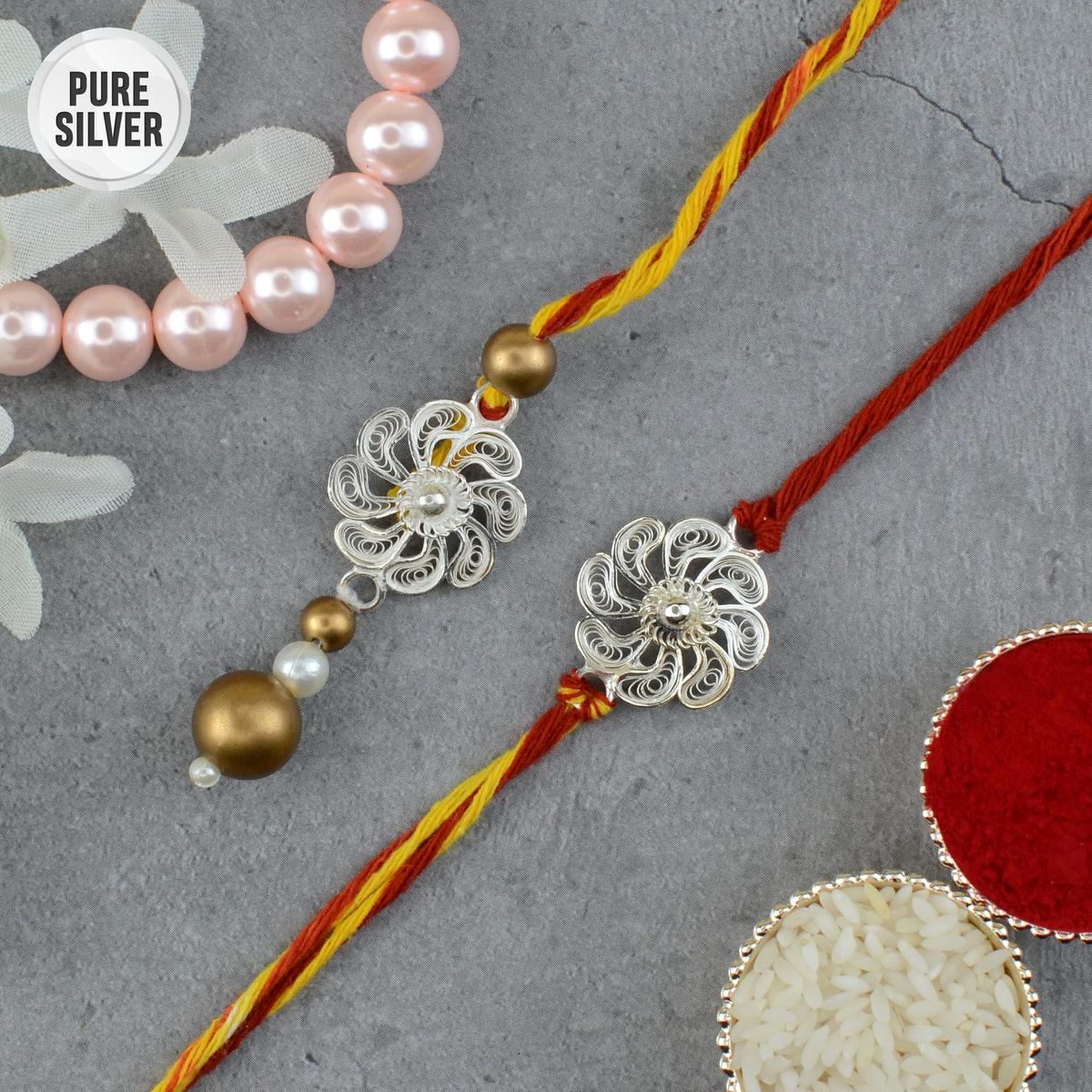 Floral Filigree Lumba n Rakhi | Lumba & Rakhi