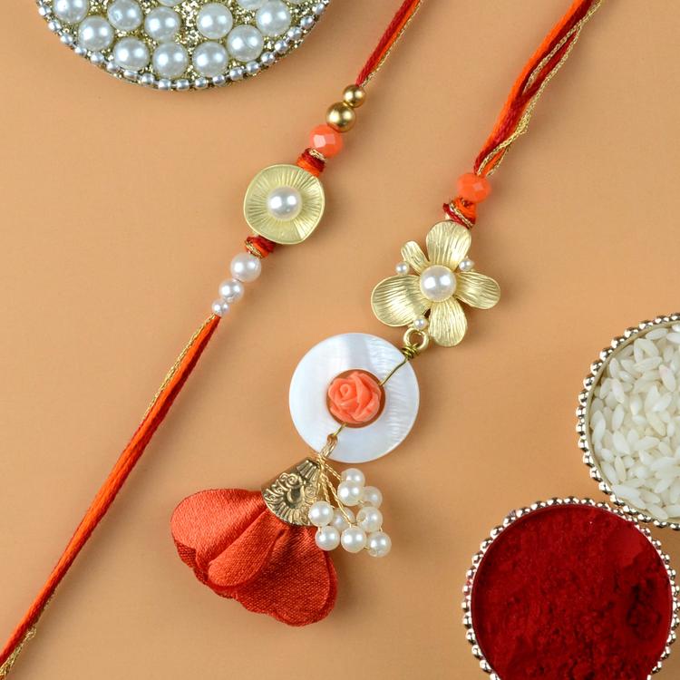Fire n Flower Rakhi Lumba Set DC039