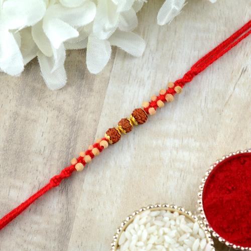 Triple Rudraksh Dori Rakhi