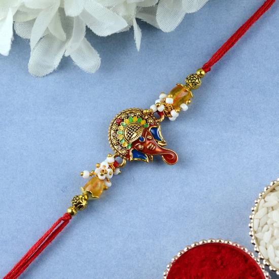 Painted Ganesh Head Rakhi