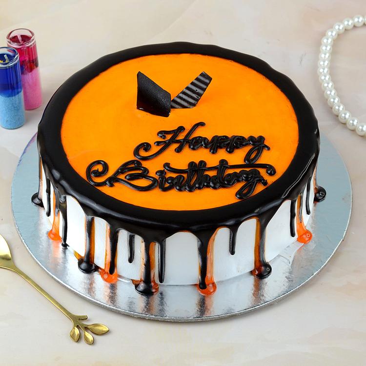Choco Orange Birthday Cake - 1 Kg