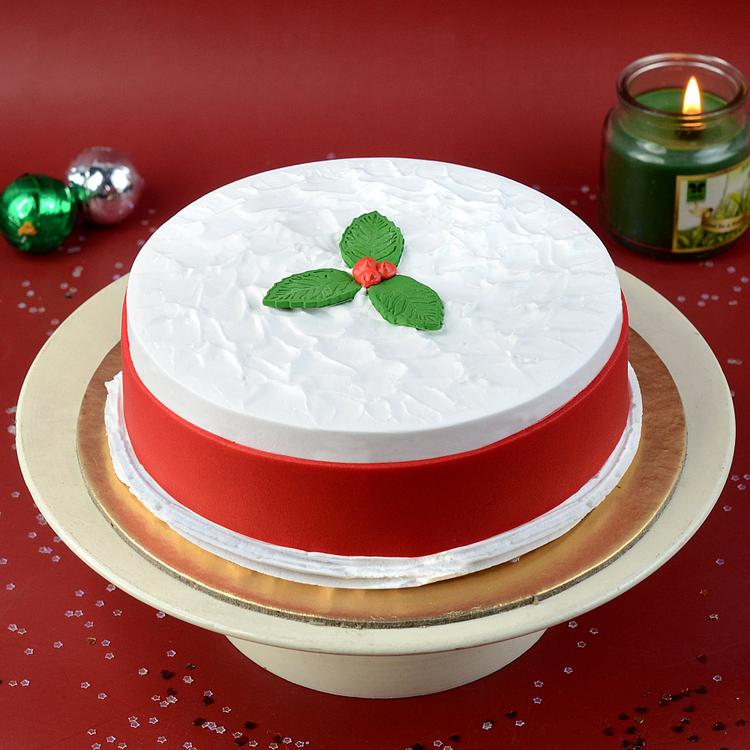 Christmas Vanilla Frosted Cake-1/2kg