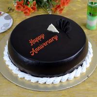 Round Anniversary Chocolate Cake - 1kg
