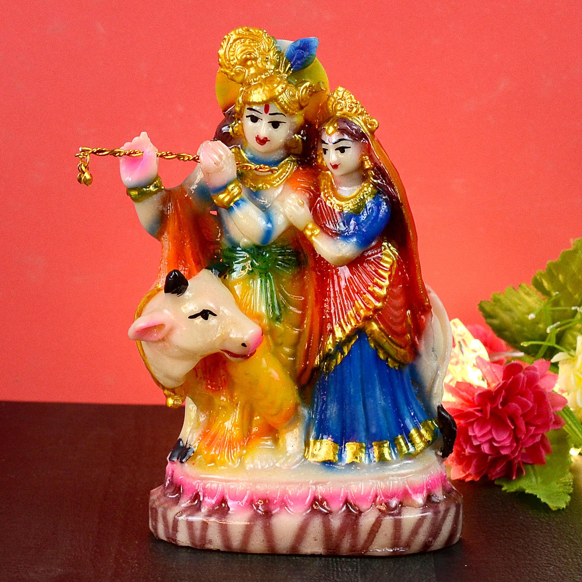 Multicolor Radha Krishna Idol Holy Gifts