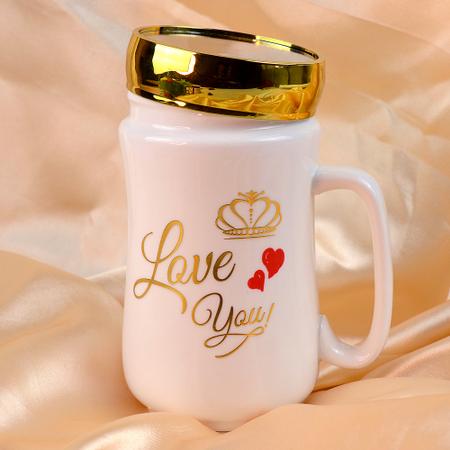 White Ceramic Love you Mug