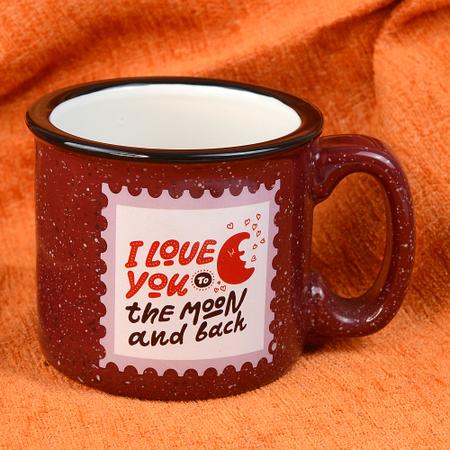 Red I Love You To The Moon & Back Mug