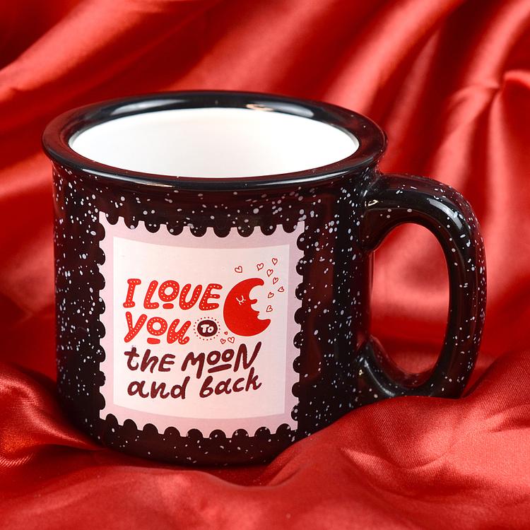 Black I Love You To The Moon & Back Mug 