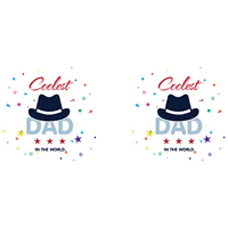 White Coolest Dad Mug - Design 