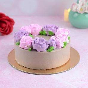 Floral Chocolate Cake -1/2kg Floral Chocolate Cake -1/2kg