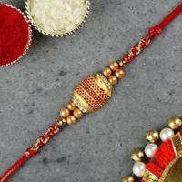Gold n Red Designer Rakhi