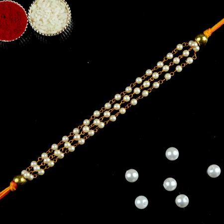 Pearl Bracelet Rakhi 