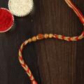 Scarlet Rudraksh Dori Rakhi