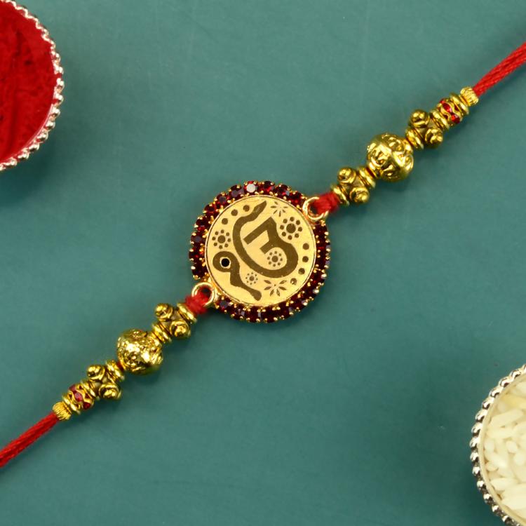 Ik Onkar Gold Coin Rakhi