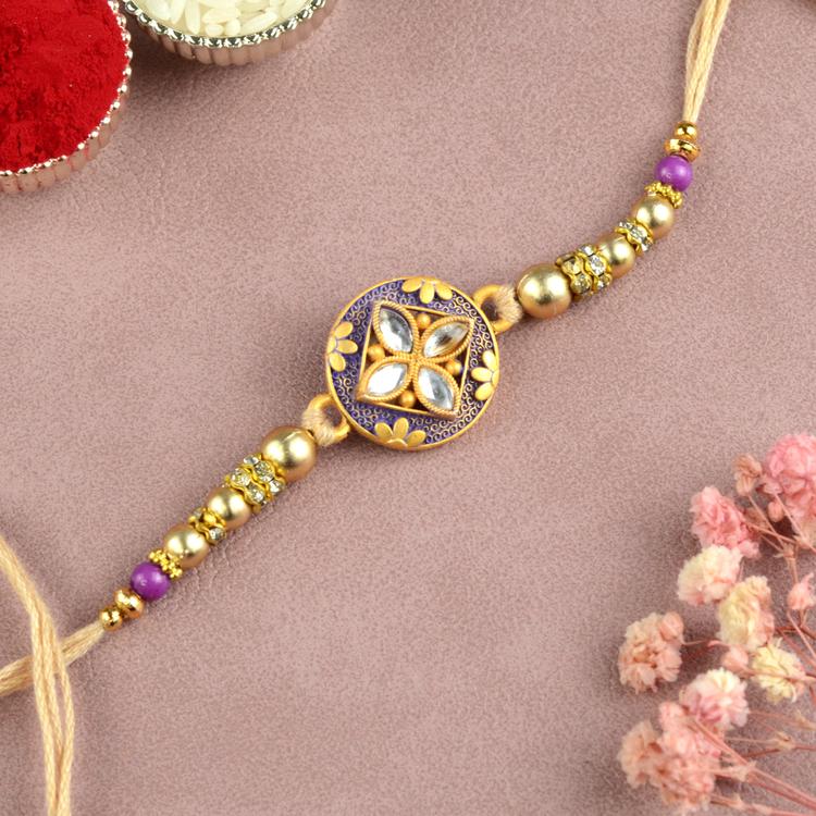 Golden Designer Rakhi
