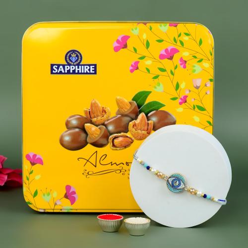 Rakhi with Sapphire Almonds