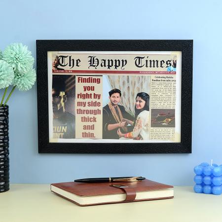Personalized Rakhi Newspaper Frame