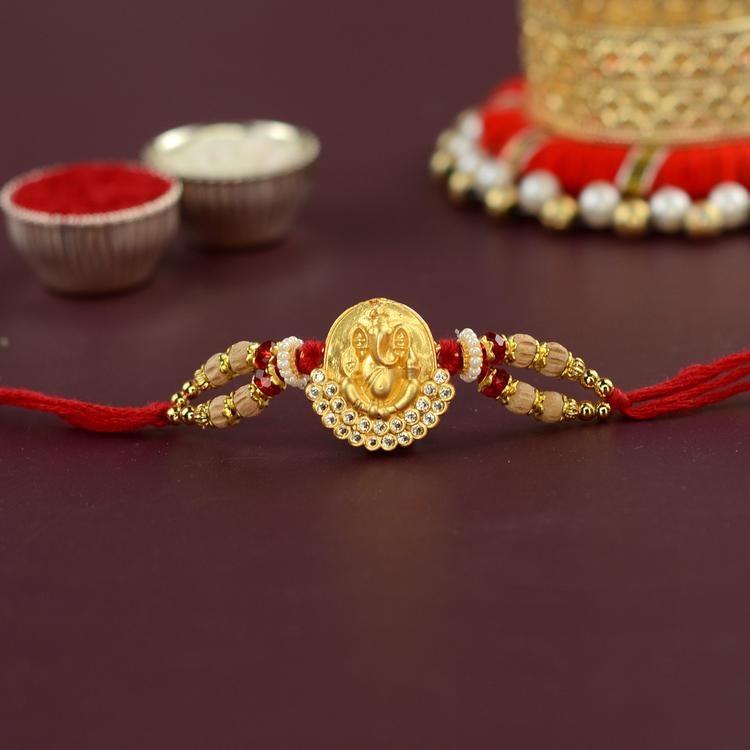 Studded Ganesh Rakhi