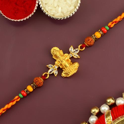 Worshipping Ganesh Rakhi 