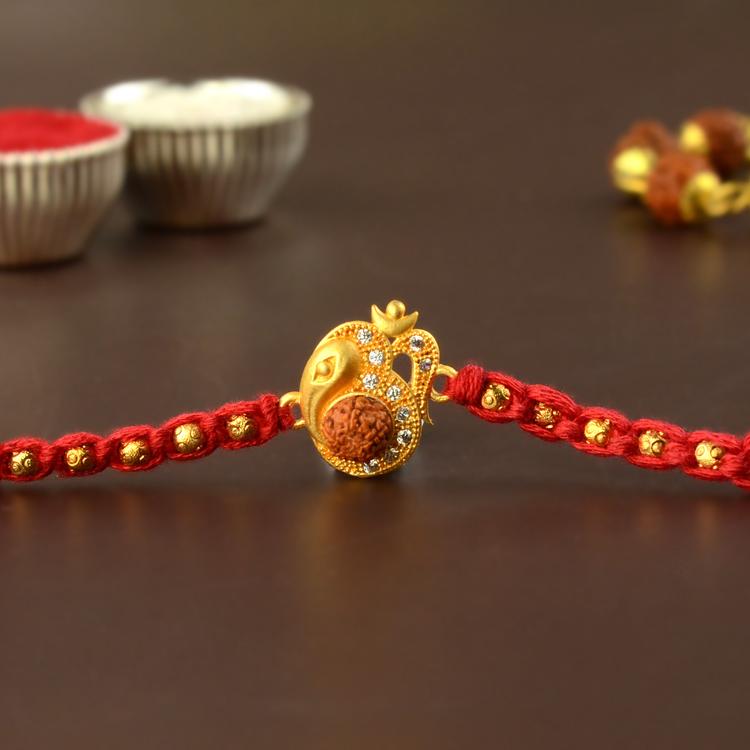 Om Rudraksh Ganesh Rakhi 