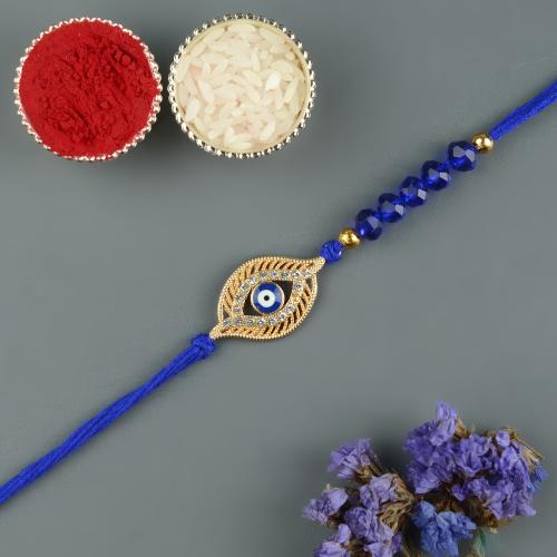 Golden Eye Evil Eye Blue Rakhi