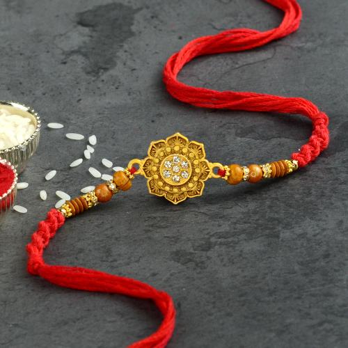 Flora in Metal Rakhi