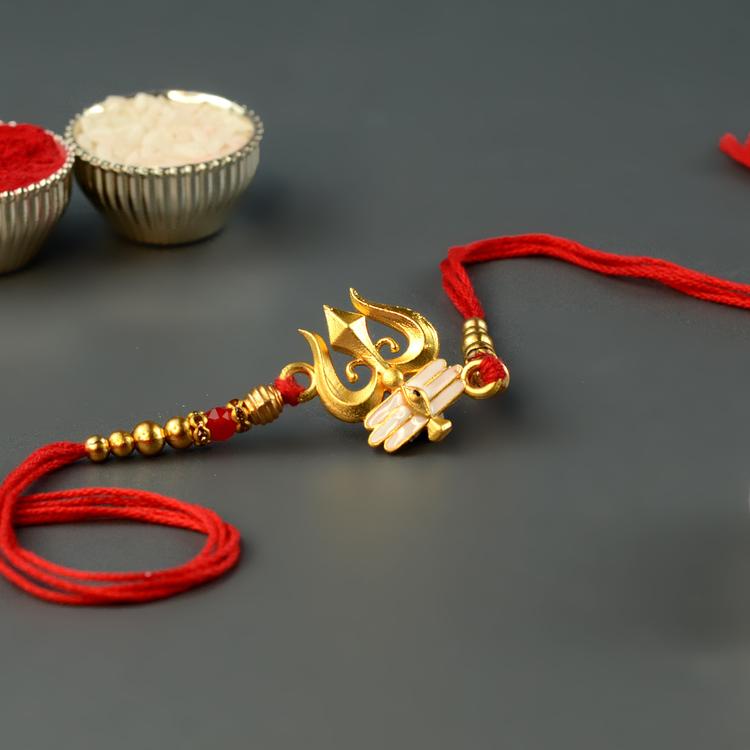 Golden Trident Shivji Rakhi 