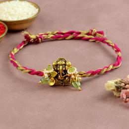 Gorgeous Trimukhi Ganesh Rakhi 
