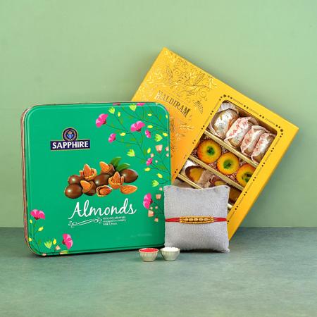 Rakhi with Chocolates & Sweets