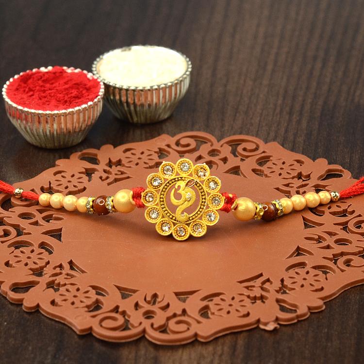 Om Ganesh Floral Combo Rakhi