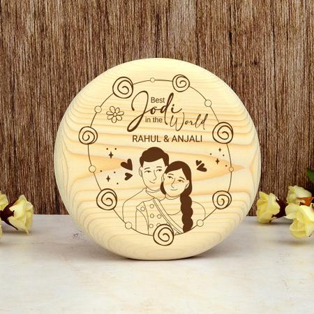 Wooden Engraved Best Jodi Frame