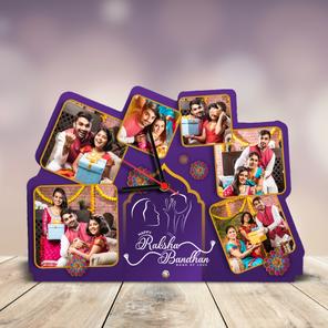 Raksha Bandhan Multi Photoframe Clock Raksha Bandhan Multi Photoframe Clock