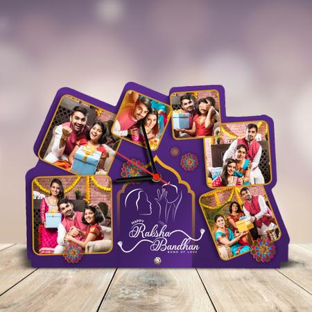 Raksha Bandhan Multi Photoframe Clock