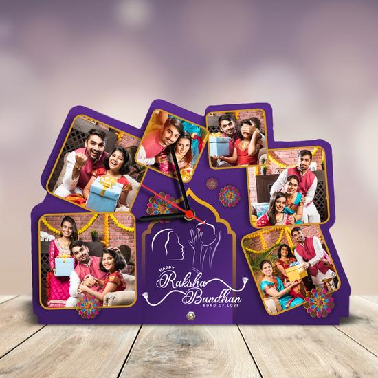 Raksha Bandhan Multi Photoframe Clock
