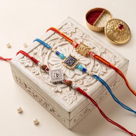 Ik Onkar Khanda Rakhi Set