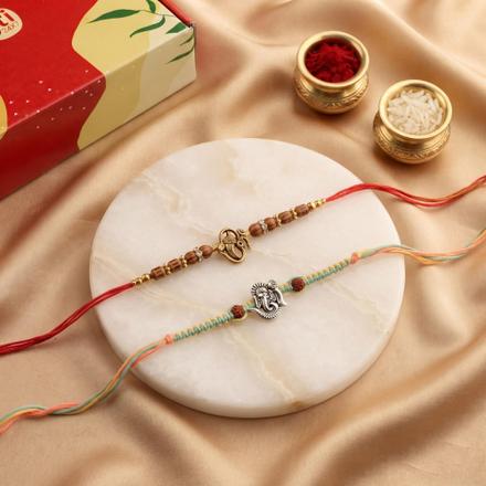 Ganesh Heads Rakhi Set