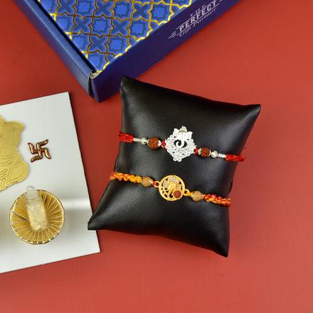 Premium Ganesh Rakhi Set