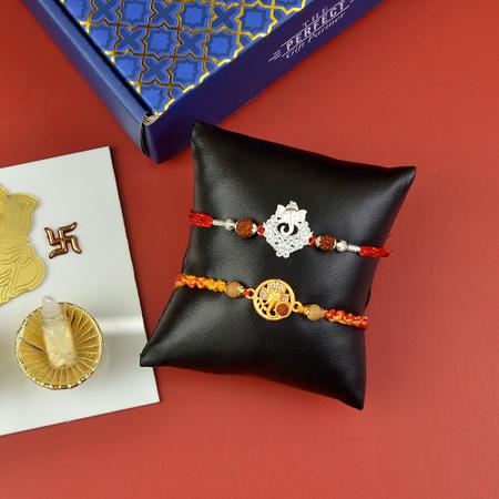 Premium Ganesh Rakhi Set