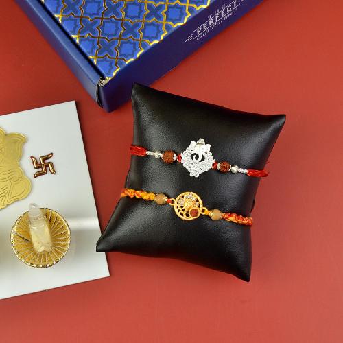 Premium Ganesh Rakhi Set