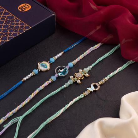 Tango in Teal Rakhi Set