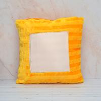 Yellow Square Textured Pillow