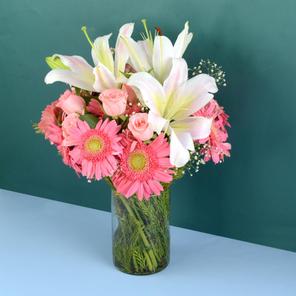 Pink Blooms in a Vase Pink Blooms in a Vase