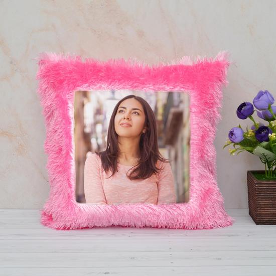 Personalized Square Pink Pillow