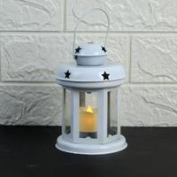 White Lantern Shaped Candle