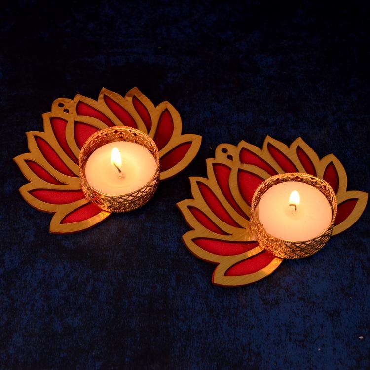 Pink Lotus Diya