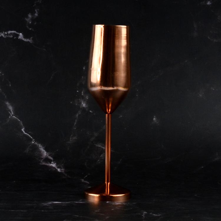 Copper Coated Goblet Glass