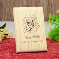 Personalized Save The Date Wood Engraved