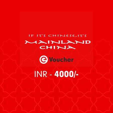 Mainland China E-Voucher Rs. 4000