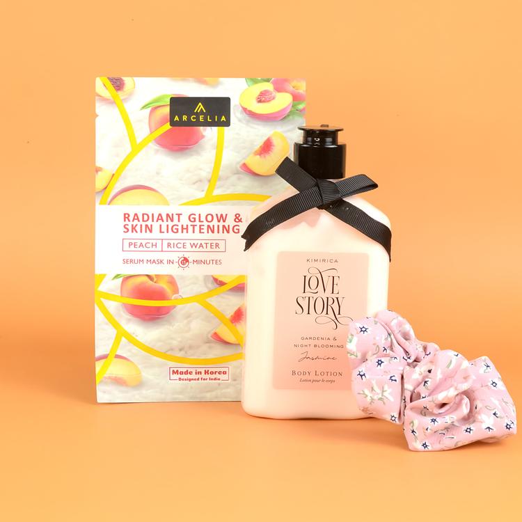 Body Lotion, Serum Mask, Scrunchie